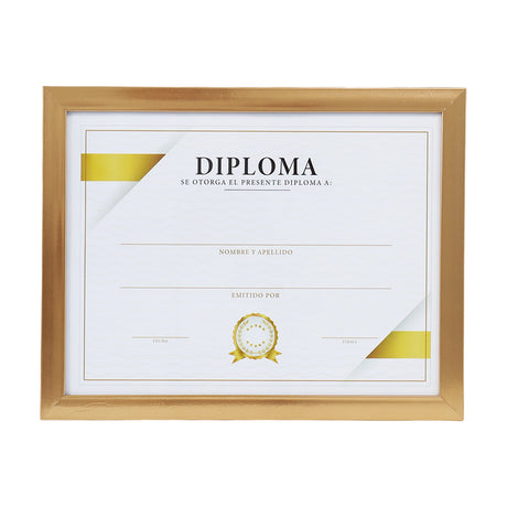 Porta Documento, Madera, Color Dorado