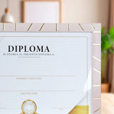 Porta Documento, Marco Madera Rosa