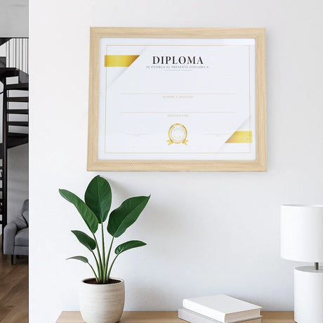 Porta Documento, Marco Color Madera