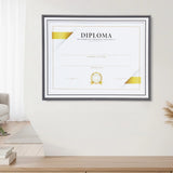 Porta Documento, Marco Color Gris y Blanco