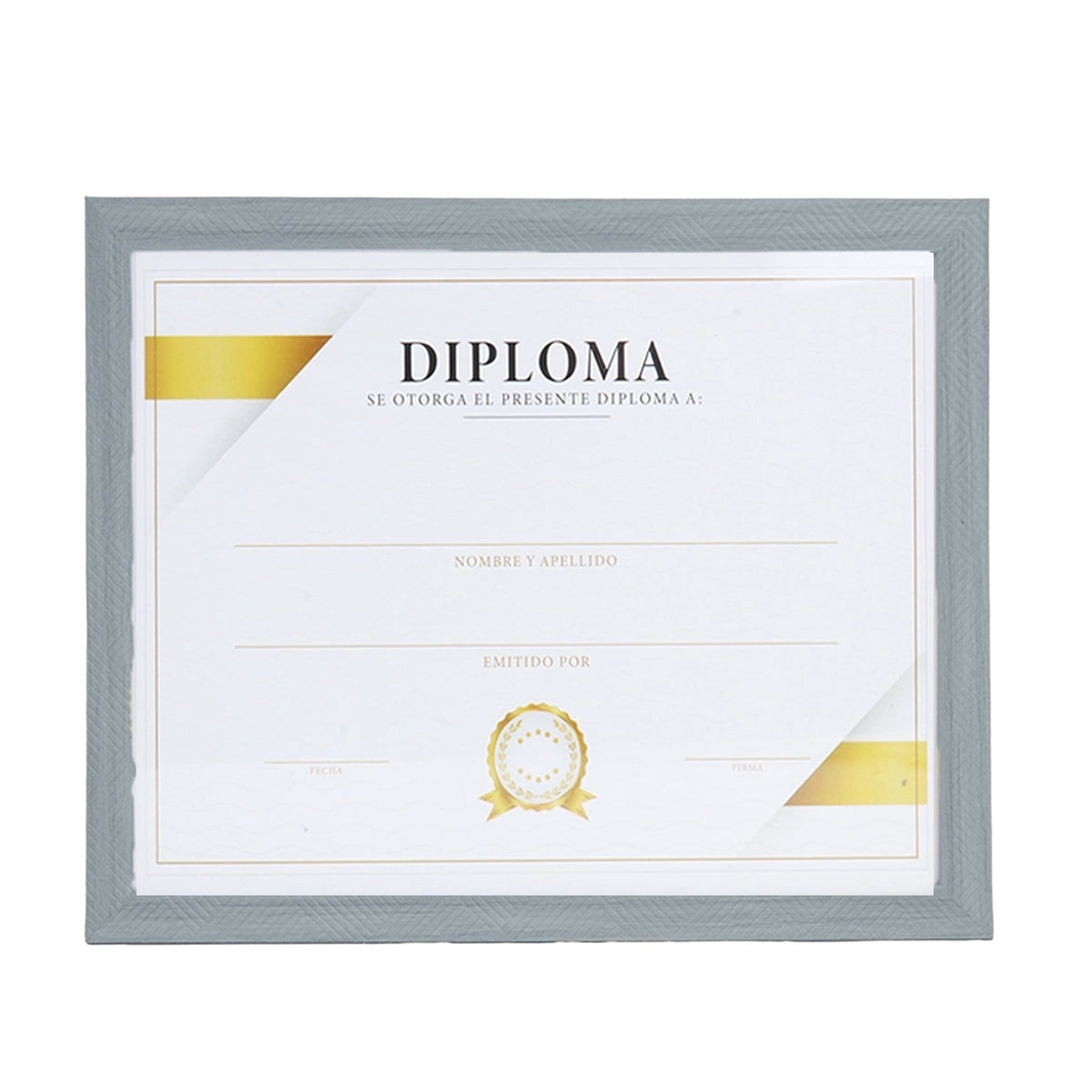 Porta Documento, Marco Color Gris