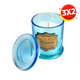 3X2 Vela Aromática Esencia a Océano color Azul