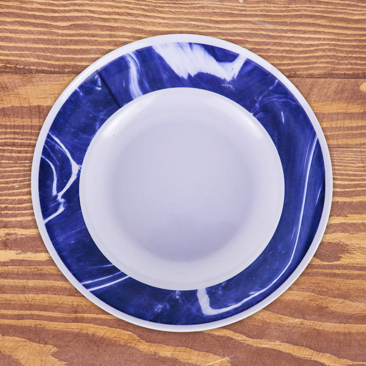 Plato para Sopa color Azul con Blanco,19 cm