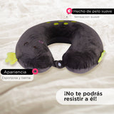 Almohada para Viaje con Diseño de Monstruo color Café