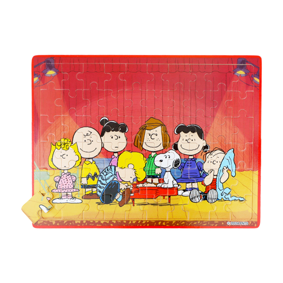 Rompecabezas Peanuts Snoopy & Charlie Brown 60 pzs, color Rojo