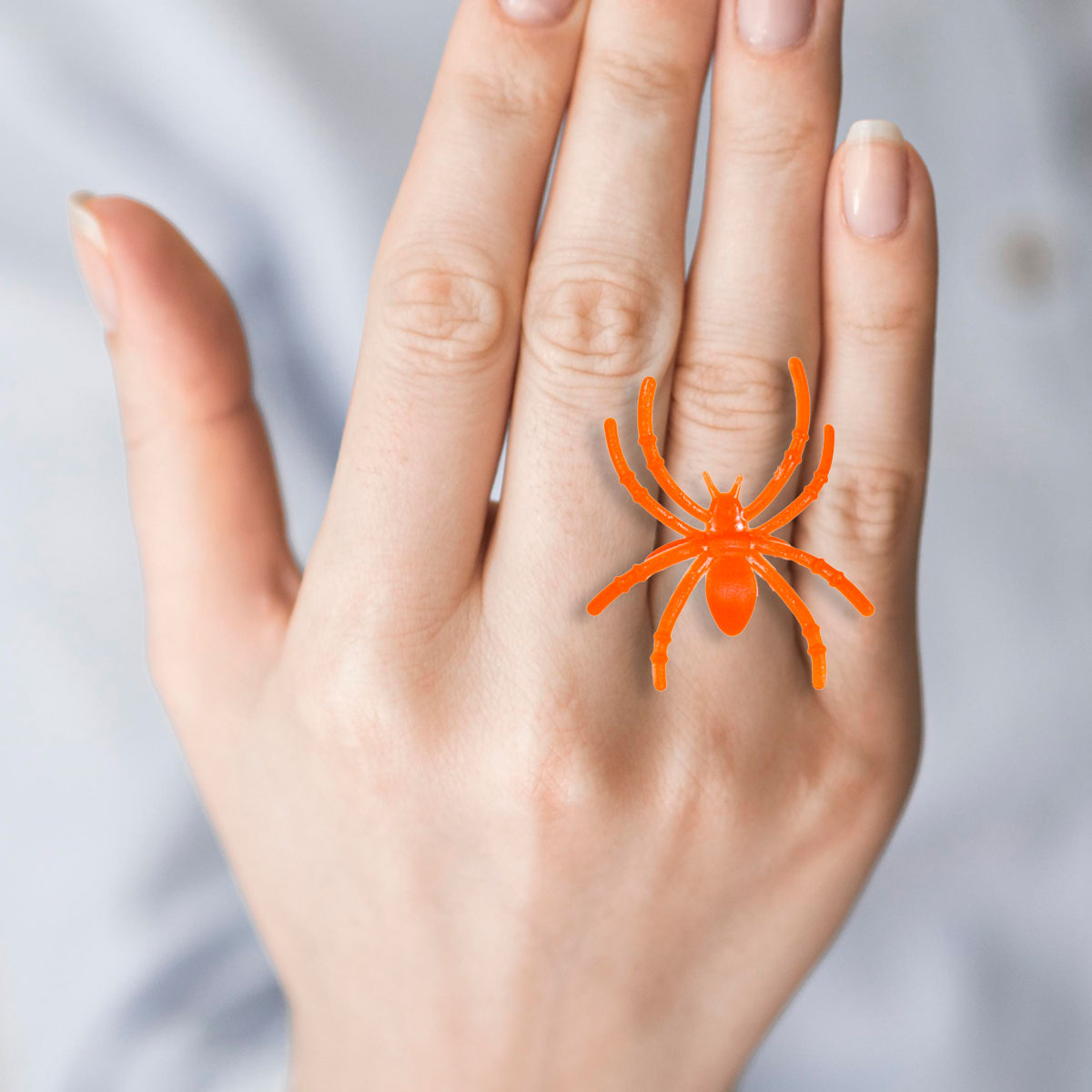 Set de 4 Anillos de Araña color Naranja