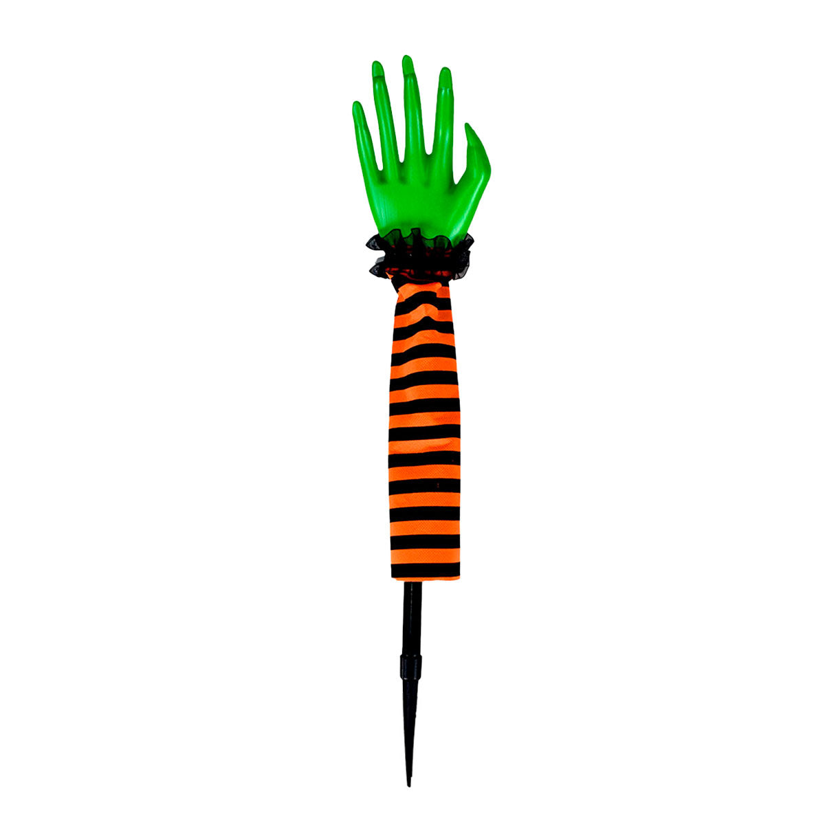 Estaca para Halloween con Diseño de Brazo de Bruja color Naranja