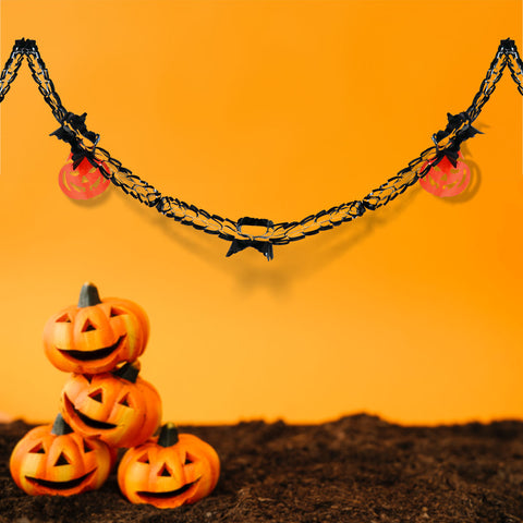 Guirnalda con Diseño de Calabaza para Decoración de Halloween