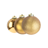 Kit de Esferas Navideñas, 9 pzas, Color Oro