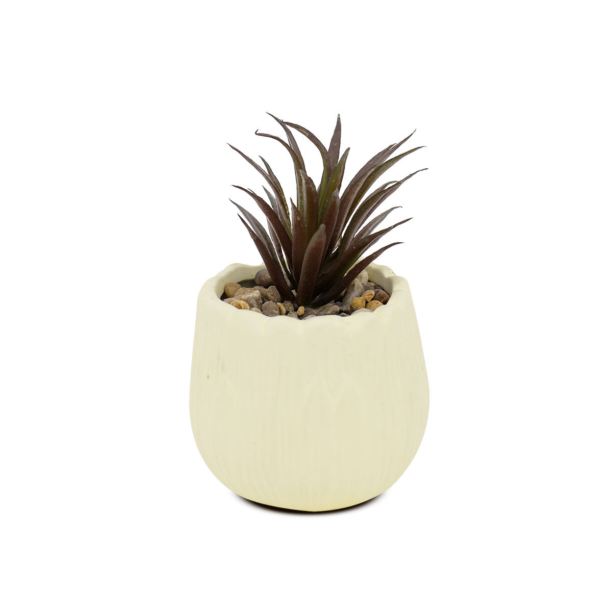 Maceta con Planta Artificial color Beige