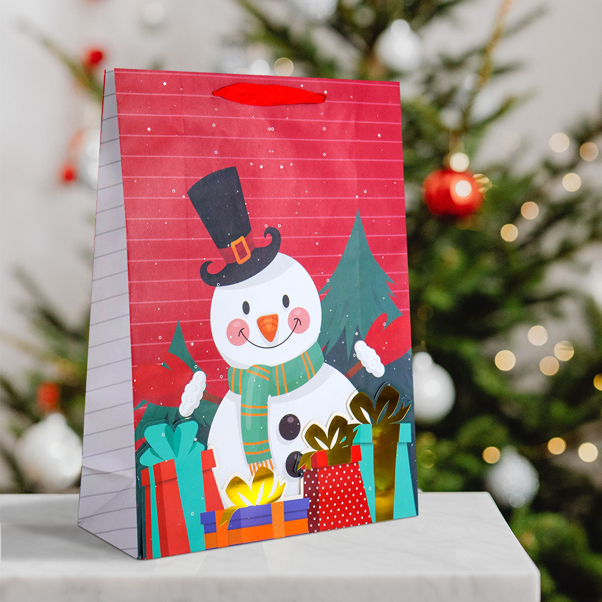 Paquete Navidad con 6 Bolsas para Regalo con Diseño Navideño