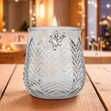 Portavelas de Cristal Texturizado