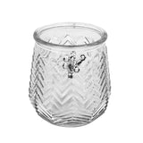 Portavelas de Cristal Texturizado