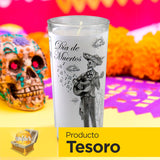 Veladora Aromática, Catrines Día de Muertos, Grande, 390 g.