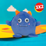 3X2 Mochila de Monstruo de Peluche Azul Rey