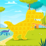 Juguete de Dinosaurio color Amarillo para Aliviar el Estrés