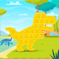 Juguete de Dinosaurio color Amarillo para Aliviar el Estrés
