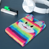 Libreta de Peluche con Diseño de Gato, Multicolor