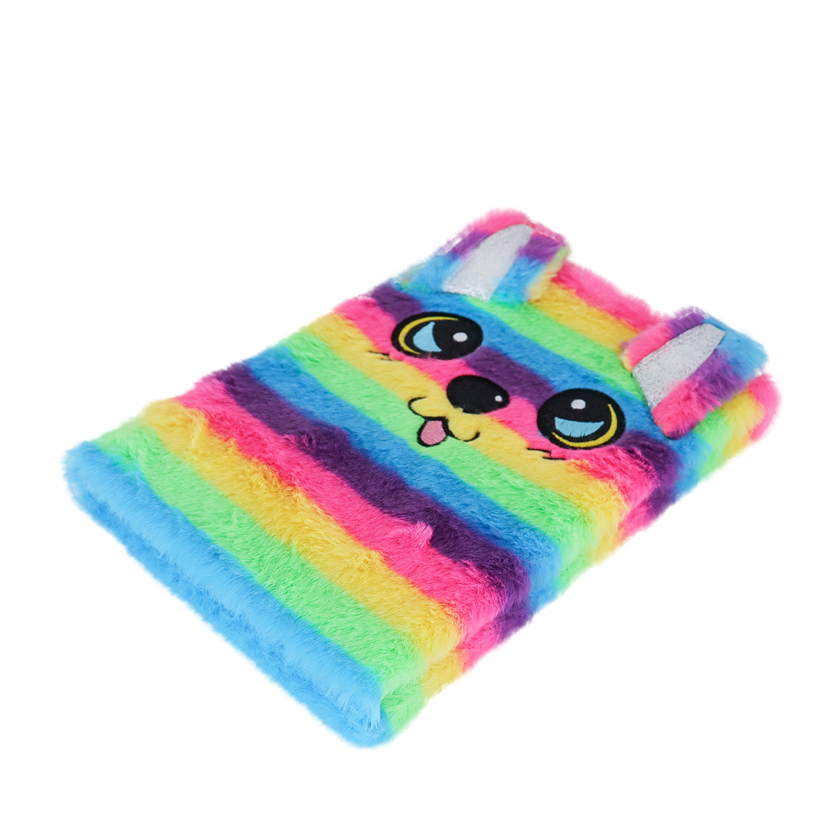 Libreta de Peluche con Diseño de Perro, Multicolor