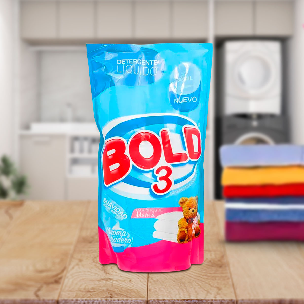 Detergente Líquido Bold 3 Cariñitos de Mamá 800ml