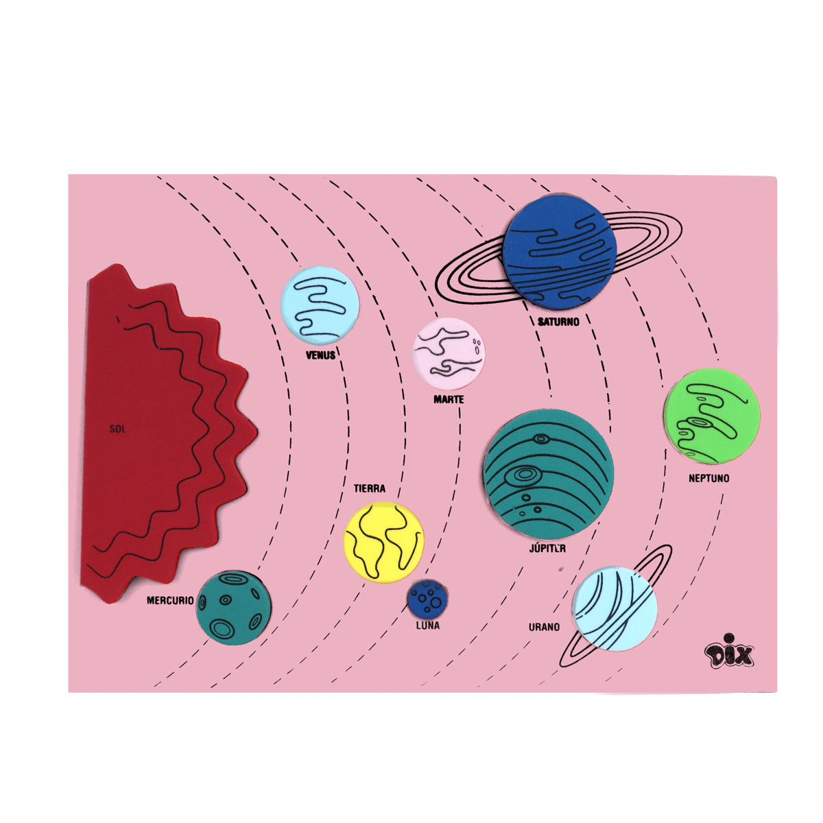 Tabla Didáctica de Foamy, Sistema Solar