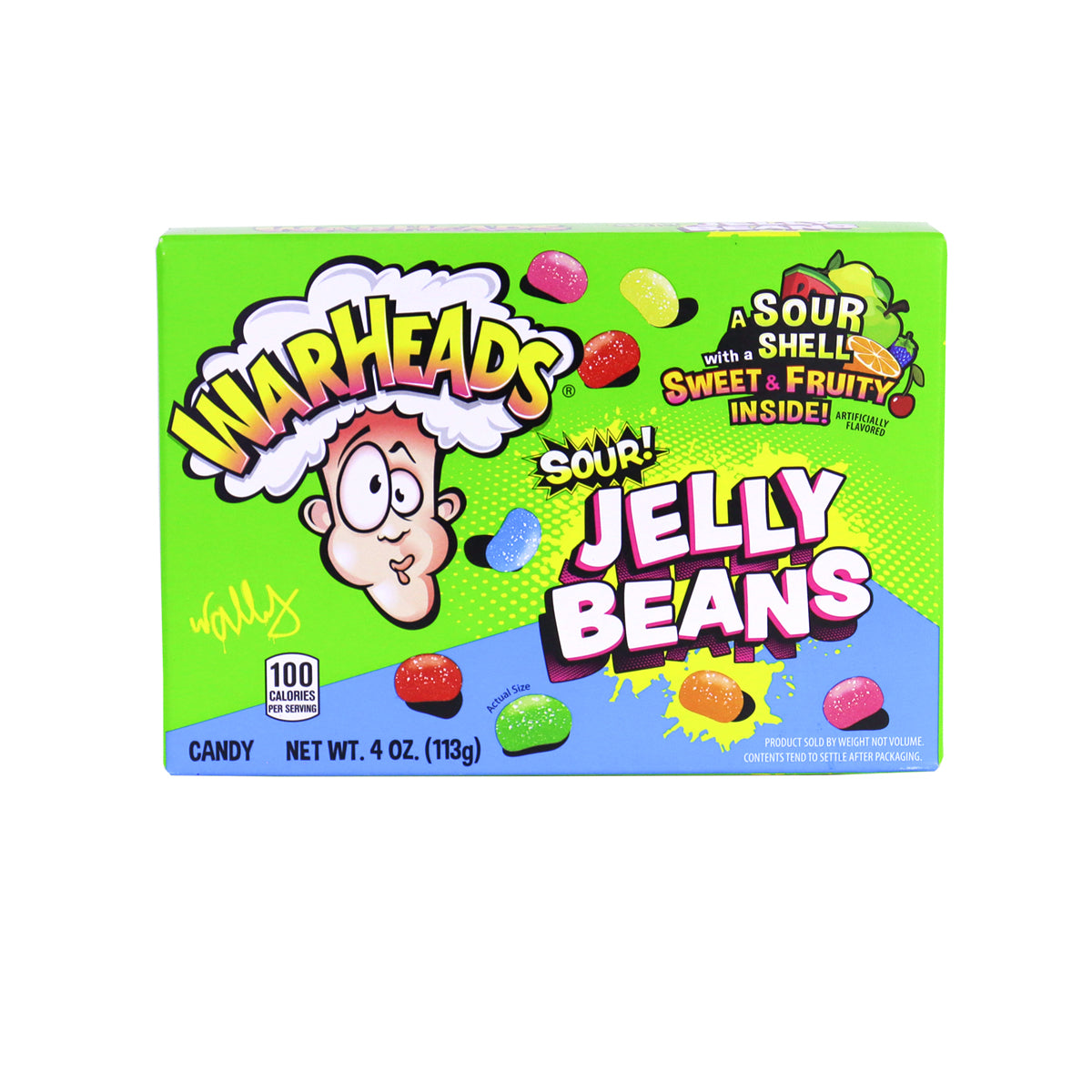 Warheads Sour Jelly Beans, Dulces Ácidos, 113gr