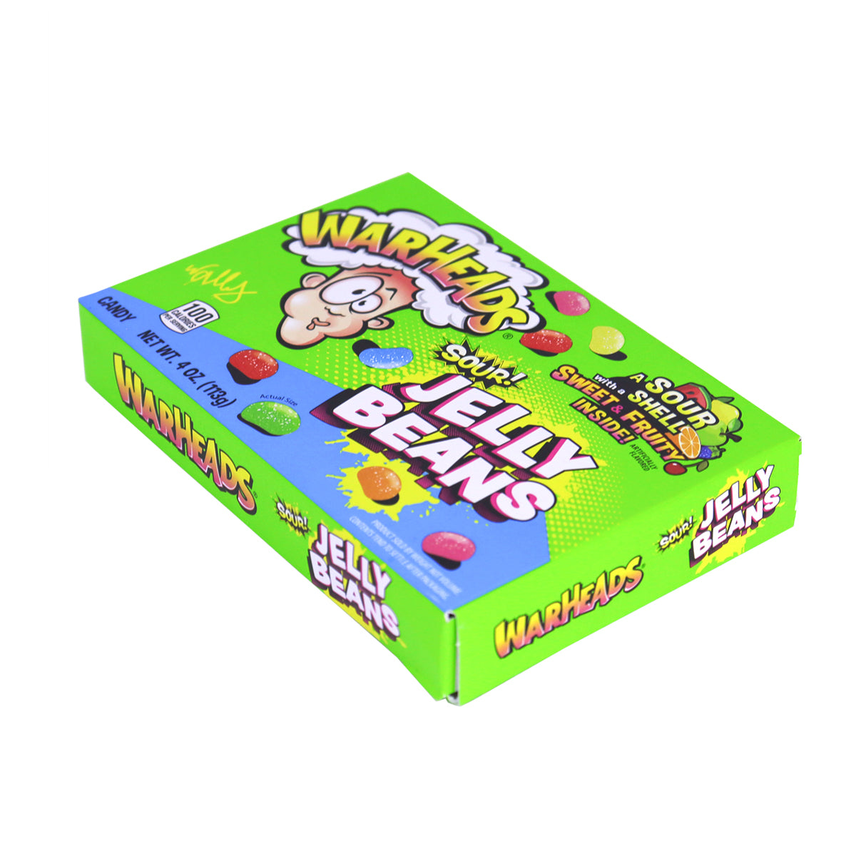 Warheads Sour Jelly Beans, Dulces Ácidos, 113gr