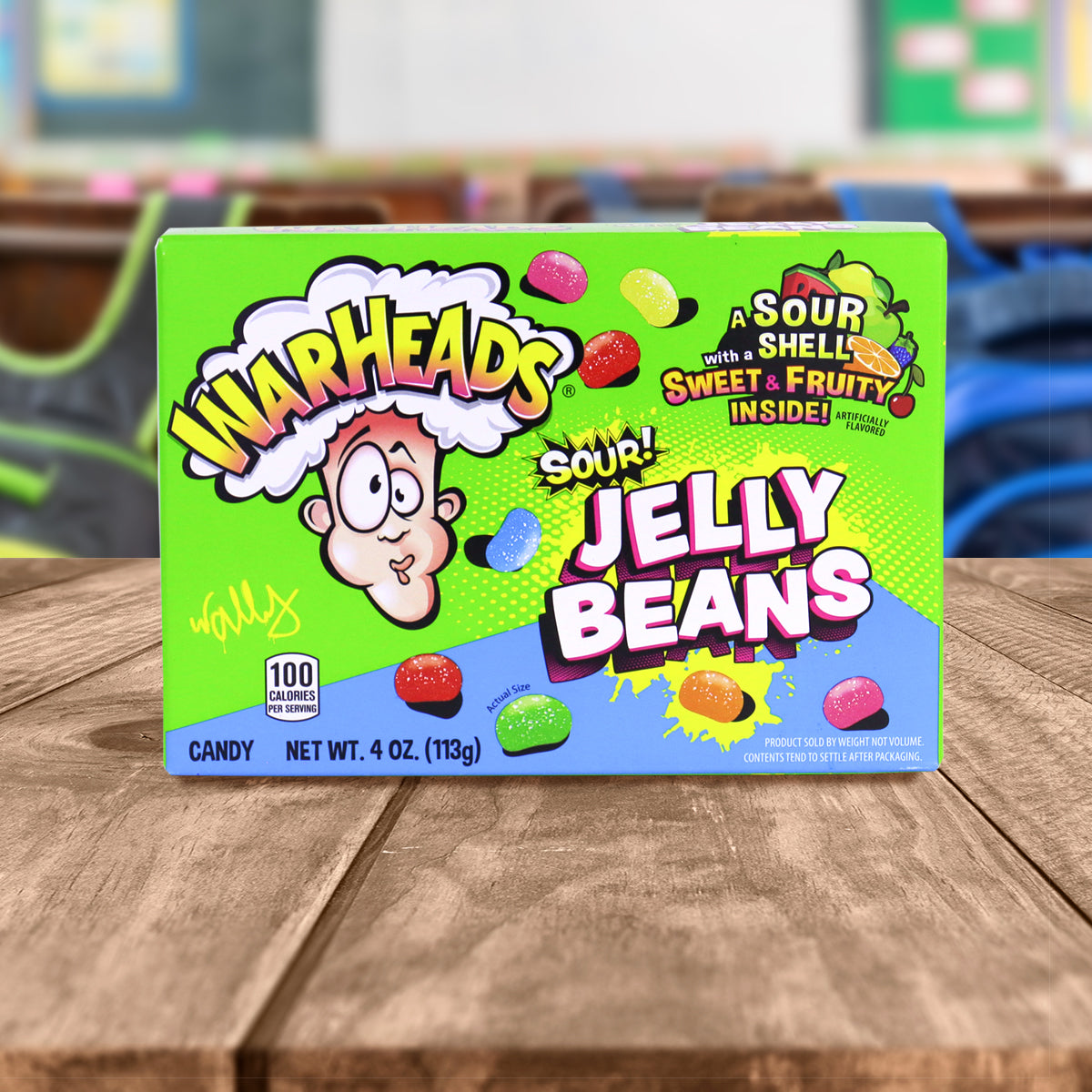 Warheads Sour Jelly Beans, Dulces Ácidos, 113gr