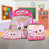 Paquete Escolar con 1 Set de Clips, 4 Crayones Fluorescentes, 8 Marcadores, 1 Libreta de Unicornio, 1 Set de 3 Reglas y Set Mochila, Lapicera y Lonchera