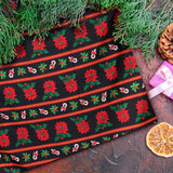 Mantel Navideño, Color Negro, 2x1.5 m