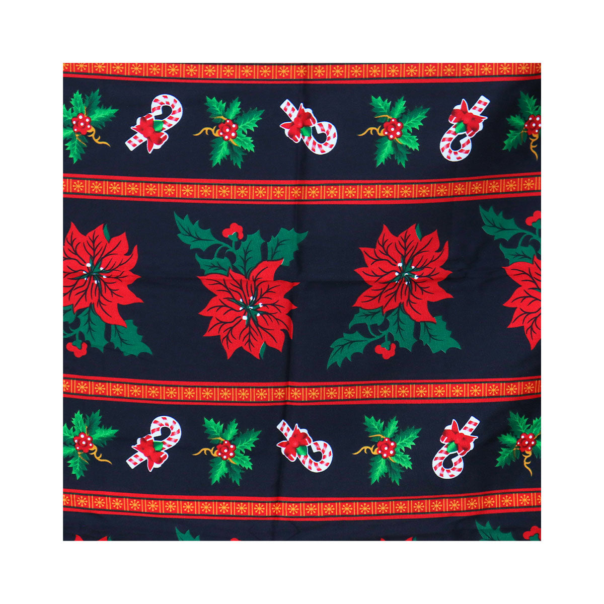 Mantel Navideño, Color Negro, 2x1.5 m