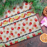 Mantel Navideño, Color Beige, 2x1.5 m