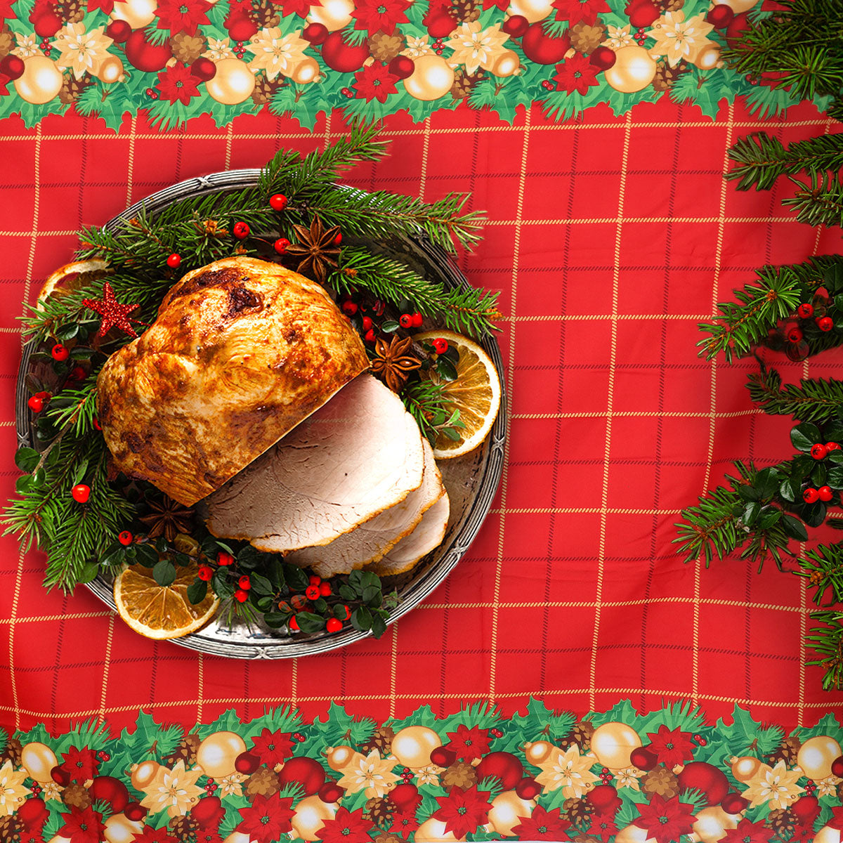 Coto Digital Almohadas 2x1 Coto Mantel Navideño Diseño Clásico