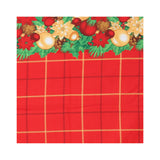 Mantel Navideño Diseño Clásico, Color Rojo, 2x1.5 m