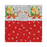 Mantel Navideño, Diseño Copos de Nieve, 2x1.5 m
