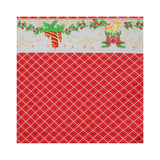 Mantel Navideño, Diseño Rombos, Color Rojo, 2x1.5 m