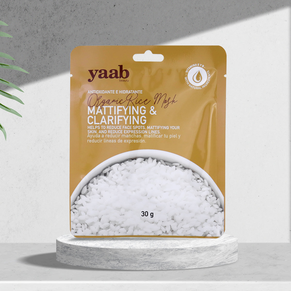 Yaab Beauty, Mascarilla de Arroz Orgánico