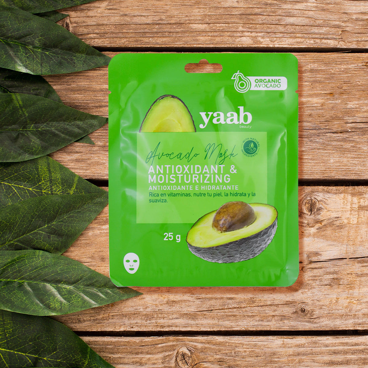 Yaab Beauty, Mascarilla Facial con Antioxidante e Hidratante de Aguacate