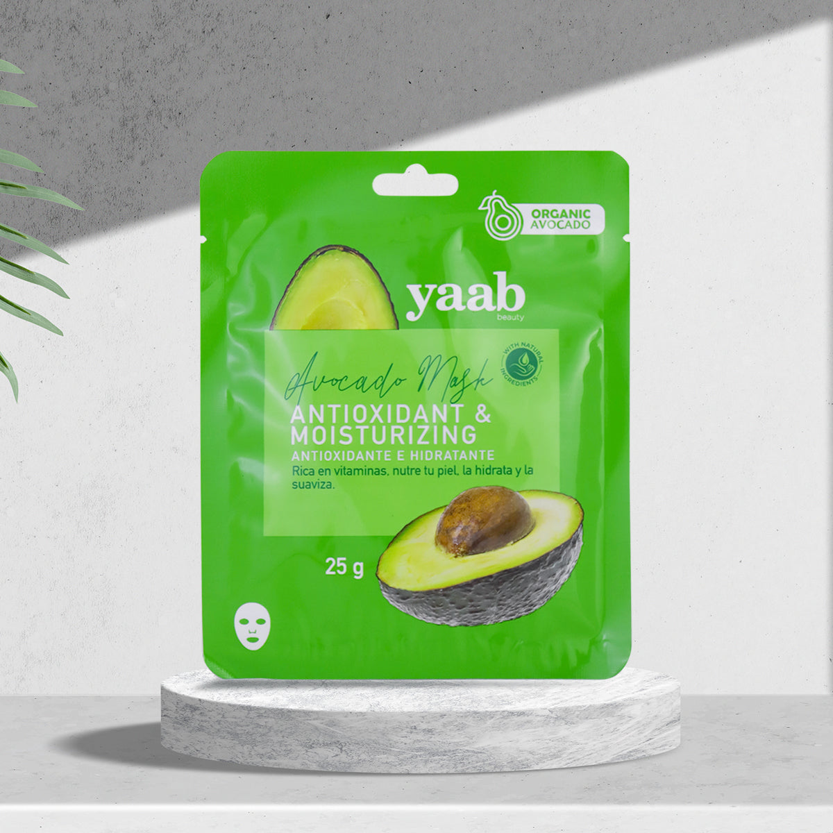 Yaab Beauty, Mascarilla Facial con Antioxidante e Hidratante de Aguacate