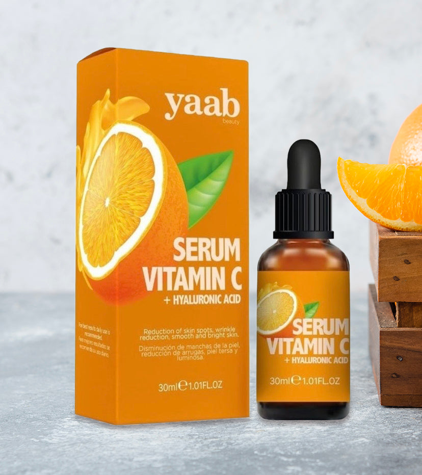 Yaab Beauty, Serum Vitamina C + Ácido Hialurónico Antienvejecimiento 30ml