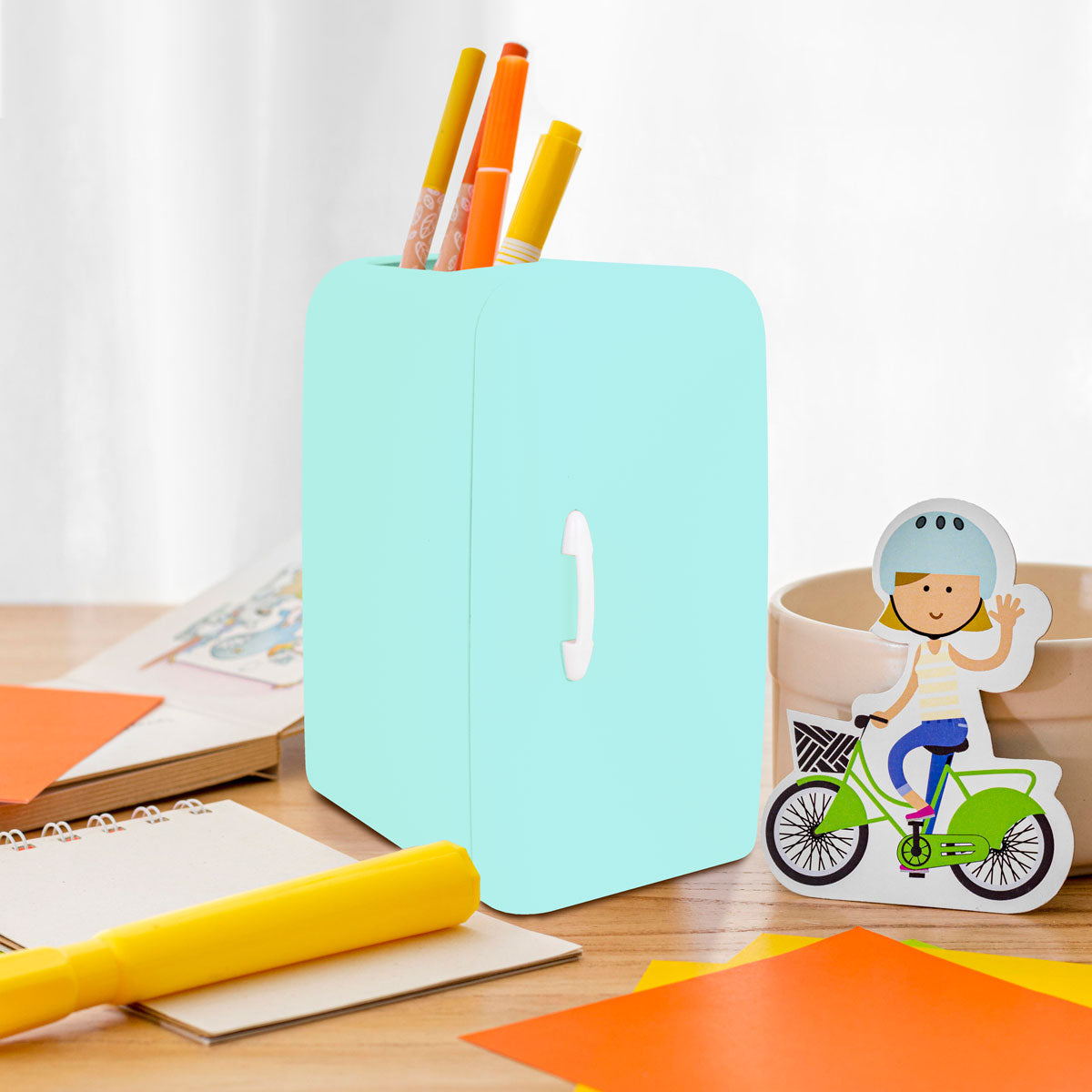 Organizador en Forma de Refrigerador color Azul Aqua