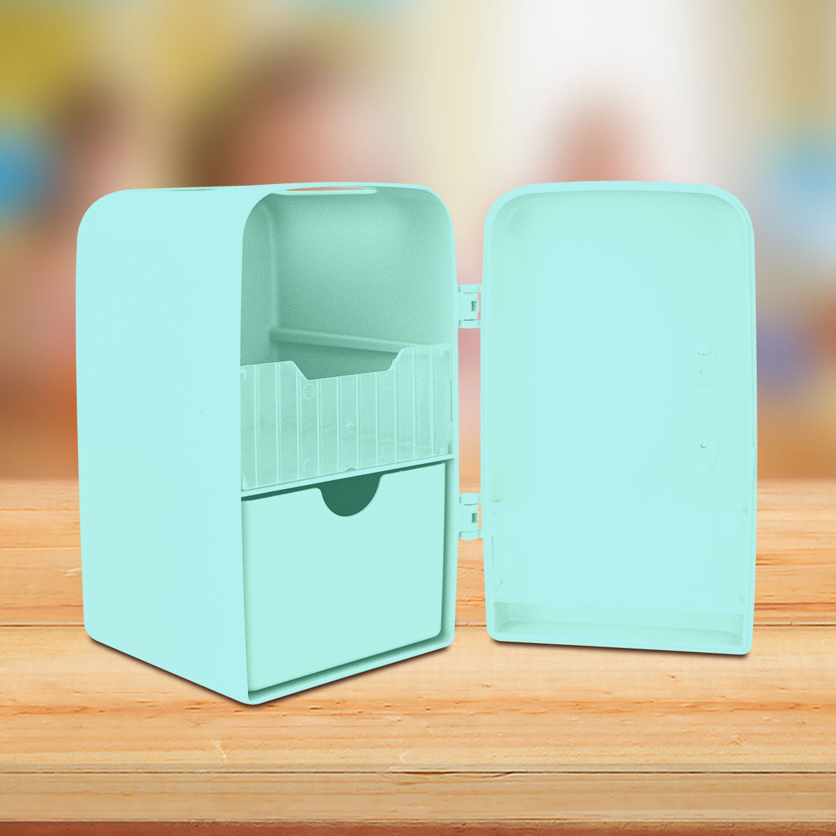Organizador en Forma de Refrigerador color Azul Aqua