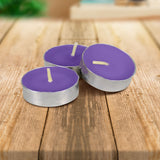 3X2 Paquete de Velas Morado Tea Light 3pza.