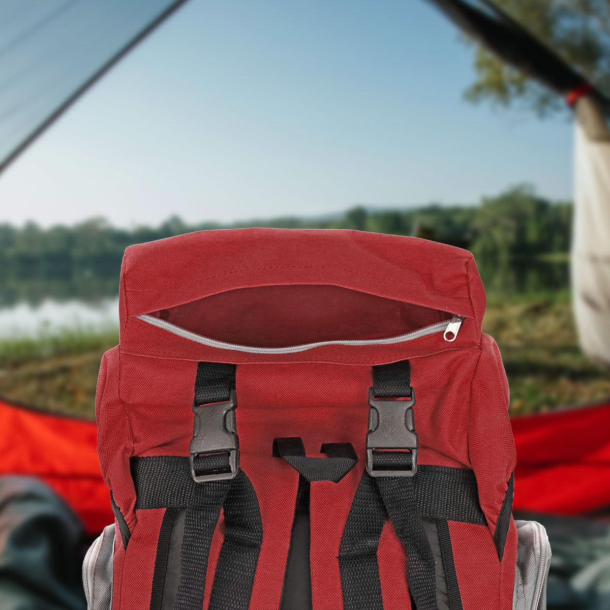 Mochila de Semicampismo color Rojo