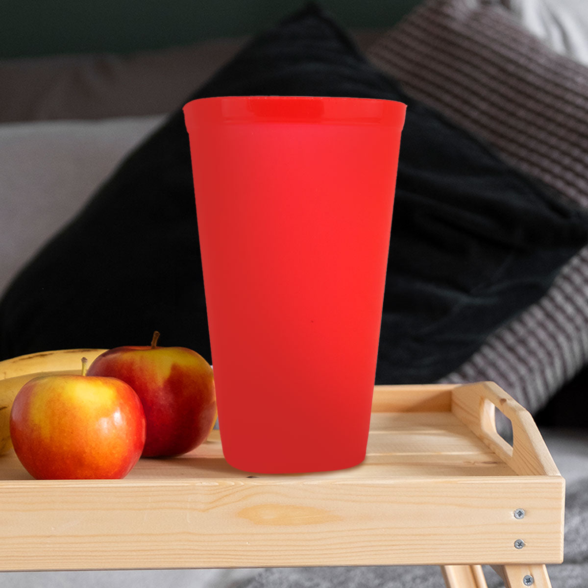 Vaso de Plástico color Rojo, 500ml
