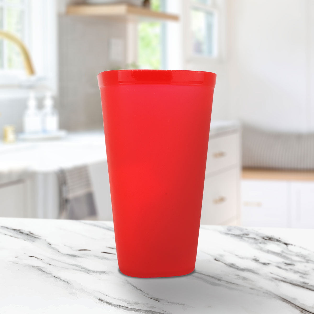 Vaso de Plástico color Rojo, 500ml
