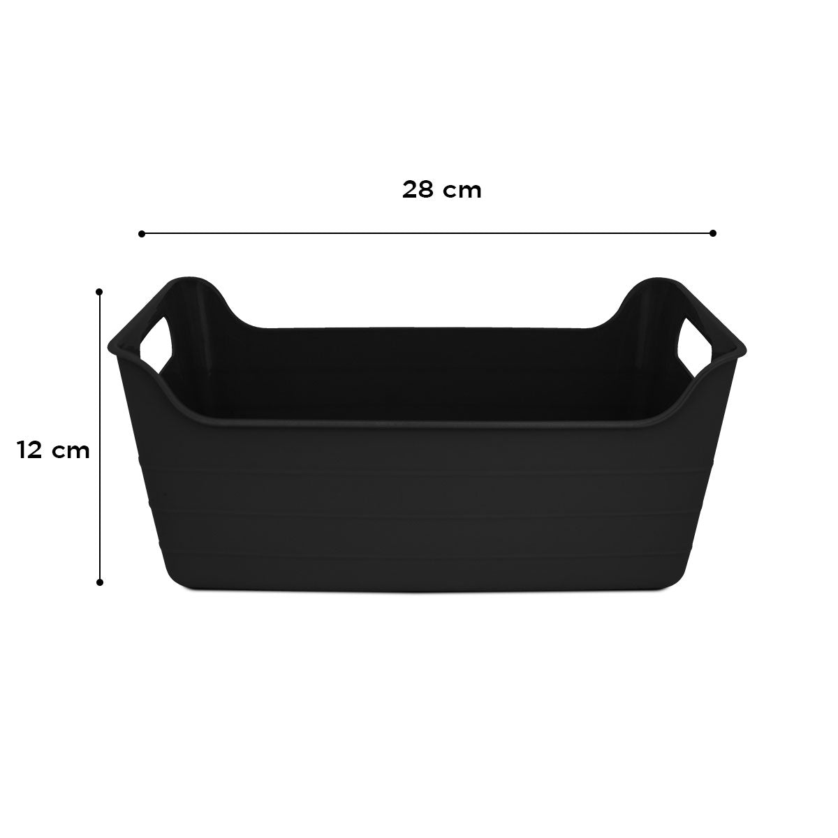 Caja organizadora Plástico color Negro 28x20x12cm