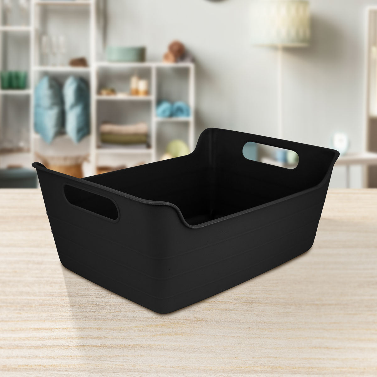 Caja organizadora Plástico color Negro 28x20x12cm