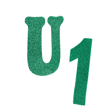 Letras y Números de Foamy con Adhesivo, color Verde