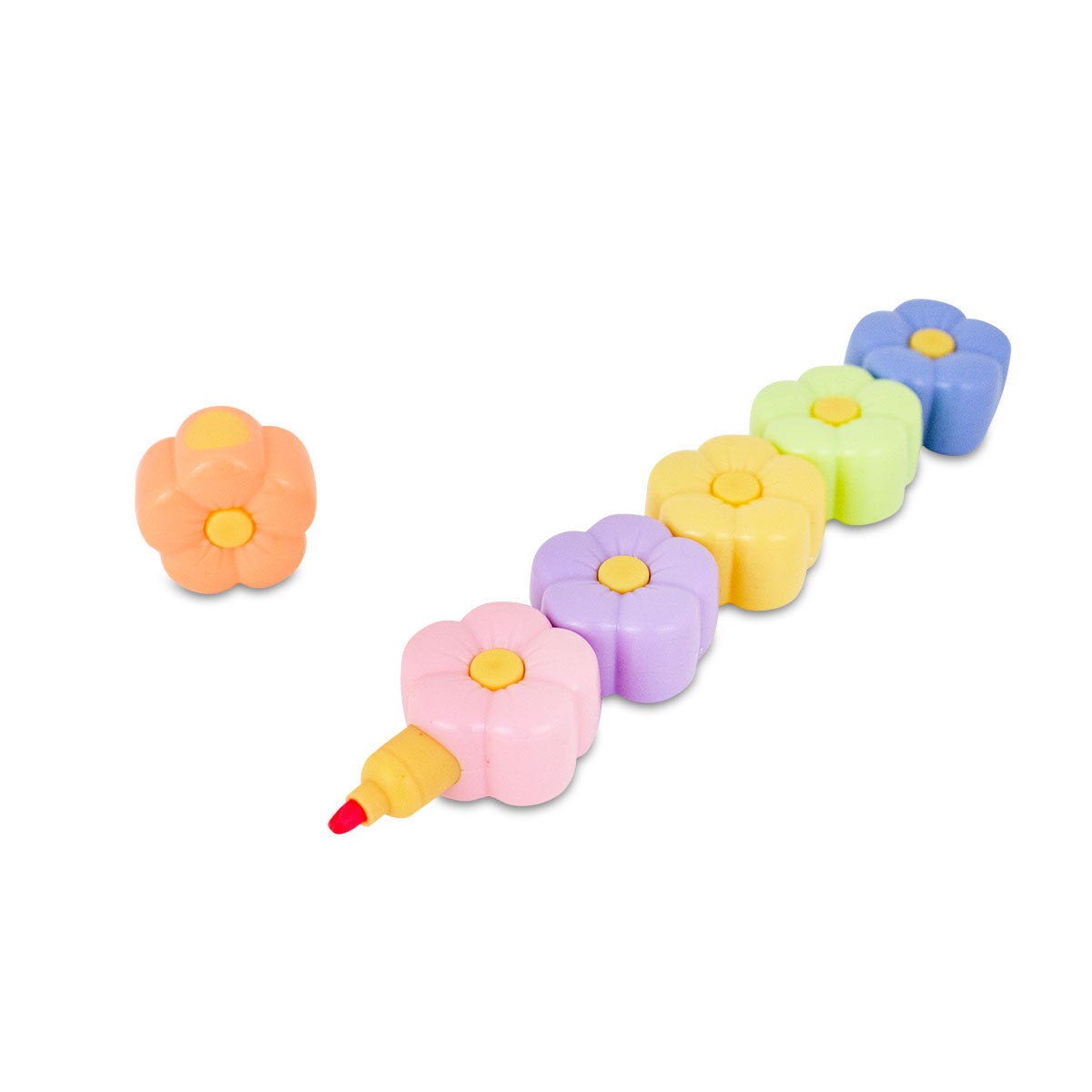 Marcatextos Flor Colores 6 Pza.
